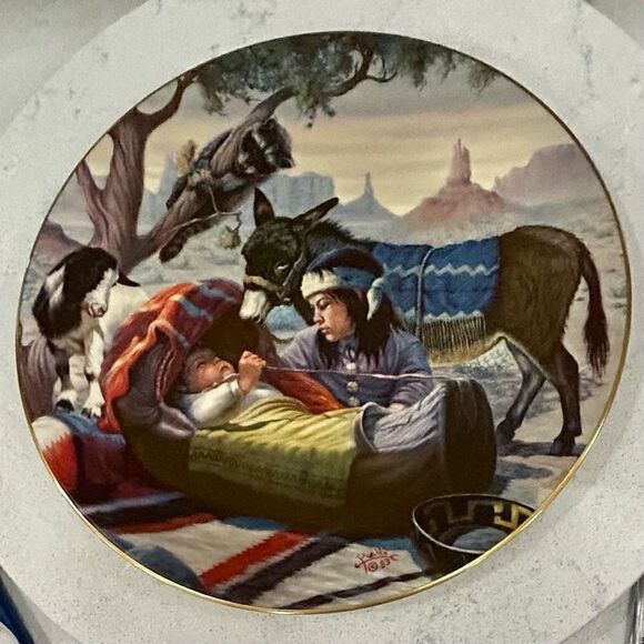 Vague Shadows Ltd "Papoose" Collector Plate 1983 Perillo Limited Collection - Picture 4 of 8